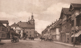 Ansicht des Marktplatzes in Römhild, um 1926