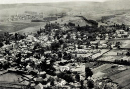 Luftbildaufnahme von Gefell um 1940