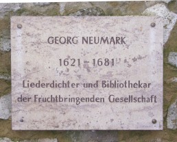 Gedenktafel für Georg Neumark