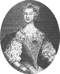 Porträt Sidonia Hedwig Zäunemann, Kupferstich von Johann Wolfgang Heinrich Stockmar, um 1738