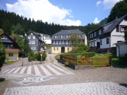 Blick auf das Gundelachsche Haus