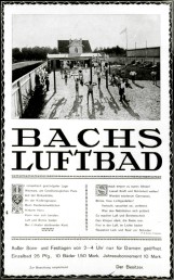Werbeplakat für Bachs Luftbad