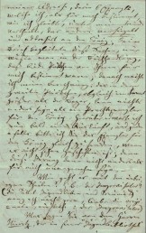 Schrift Hans Christian Andersens auf einem Brief an Eduard Vieweg vom 6. Oktober 1843