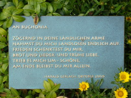 Gedicht auf dem Grab von Harald Gerlach