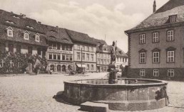 Ansicht des Marktes in Kölleda, um 1930