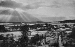 Blick von der Hermann-Lietz-Schule auf Haubinda, um 1925