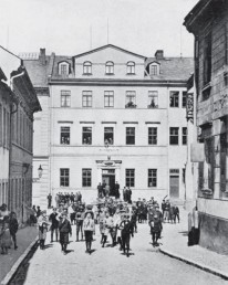 Ansicht des Rutheneums Schleiz, um 1900