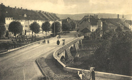 Schmalkalden mit Blick auf die Schwemmbrücke um 1900