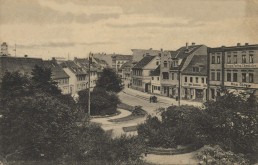 Historische Ansicht von Artern, Blick auf den Bismarckplatz, um 1916