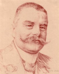 Detlev von Liliencron, Radierung um 1900
