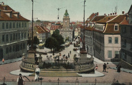 Ansicht von Gotha, Blick auf den Marktplatz, um 1900