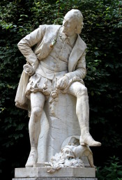 Shakespeare-Denkmal, Nahansicht der Statue