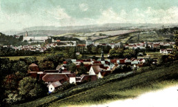 Ansicht von Cumbach mit Blick auf Rudolstadt