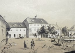 Heukendorf, Ansicht des Rittergutes, um 1840