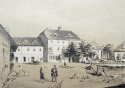 Heukendorf, Ansicht des Rittergutes, um 1840