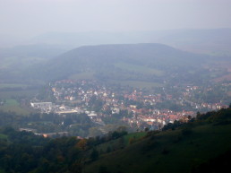 Blick auf Kahla von der Leuchtenburg