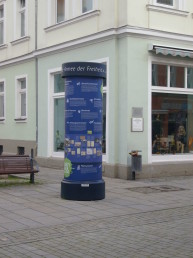 Jean-Paul-Litfaßsäule in Meiningen