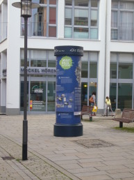 Jean-Paul-Litfaßsäule in Meiningen