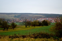 Blick von Tröbsdorf auf Gaberndorf und Neugaberndorf