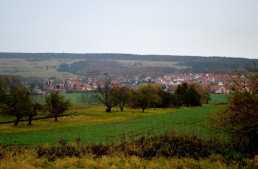 Blick von Tröbsdorf auf Gaberndorf und Neugaberndorf
