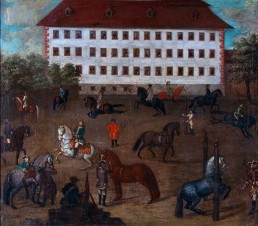 Schloss Elisabethenburg vor 1800 auf einem historischen Gemälde