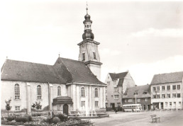 Ansichtskarte mit der Meuselwitzer Martinskirche, um 1983