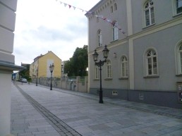 Blick in die Rathausstraße, wo bis 2008 die Gaststätte »Stadthaus« stand, 2014