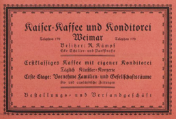 Anzeige im  Adressbuch der Stadt Weimar