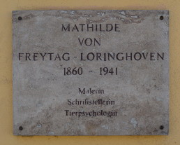 Gedenktafel für Mathilde Freytag von Loringhoven