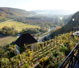 Blick vom Dornburger Weinberg ins Saaletal