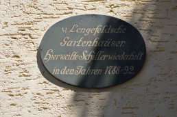 Lengefeldsche Gartenhäuser, Gedenktafel