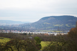 Blick auf den Hausberg von Winzerla