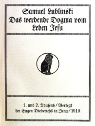 Titelblatt »Das werdende Dogma vom Leben Jesu«