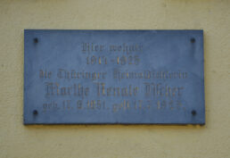 Saalfeld, Knochstraße 36, Gedenktafel für Marthe Renate Fischer