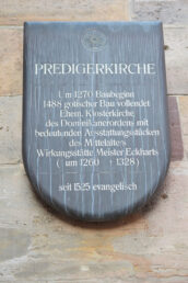 Gedenktafel an der Predigerkirche