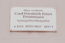 Gedenktafel von Carl Friedrich Ernst Frommann