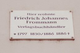 Gedanktafel des Sohnes Friedrich Johannes