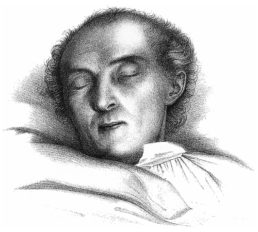 Karl Christian Friedrich Krause auf dem Sterbebett