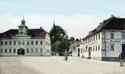 Blick auf den Markt um 1900