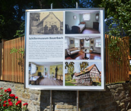 Tafel am Eingang des Schillermuseums