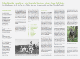Tafel am Beginn des Wanderwegs
