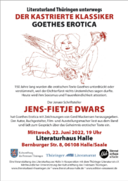 Literaturland Thüringen unterwegs mit Romy Gehrke und Jens-Fietje Dwars im Literaturhaus Halle @ Literaturhaus Halle